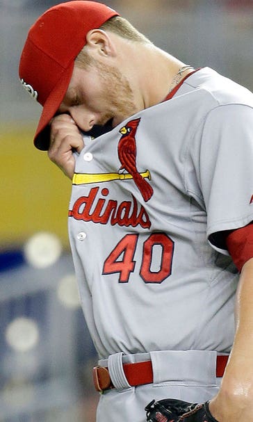 Cardinals' Miller mad after bad pitches to Stanton